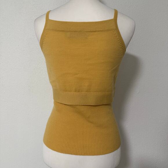 Marie Claire Paris Women's 100%Wool Knit Tie Waist Tank Top Size 36 - Picture 10 of 13